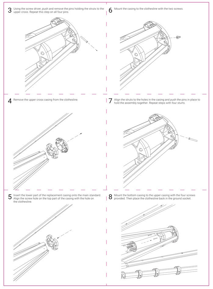Rotary Top Cross Assembly 80106439 Instructions