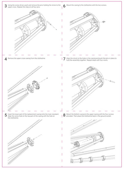 Rotary Top Cross Assembly 80106439 Instructions